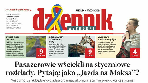 Pierwsza Strona Dziennika Wschodniego Z Dnia Stycznia R