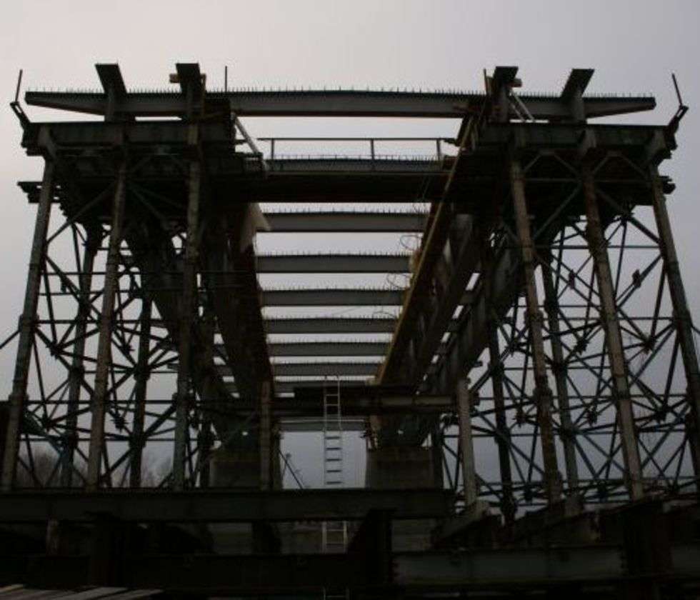  Budowa mostu na Wiśle w Puławach (zdjęcie 2) - Autor: Pawel Buczkowski