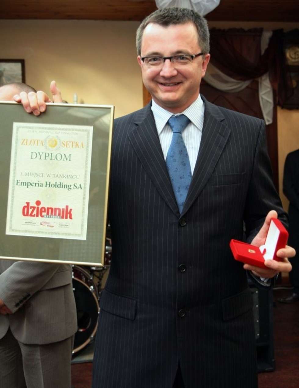  Ogloszenie wyników rankingu najwiekszych firm lubelszczyzny "Zlota Setka". Artur Kawa, prezes Emperia Holding - Firma Roku 2006 r.

