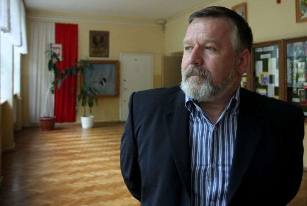  Zbigniew Jakuszko, dyrektor LO nr 5 w Lublinie wyjaśnia, ze na lekcje nie przyszedl aden uczen