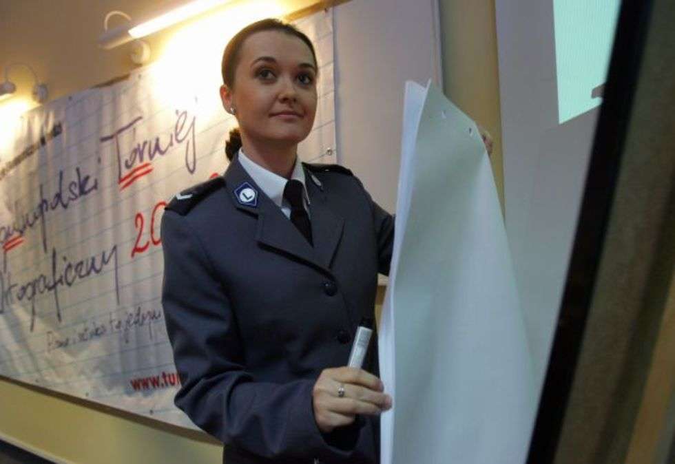  Anna Smarzak z Komendy Wojewódzkiej Policji w Lublinie byla w grupie lubelskich policjantów.