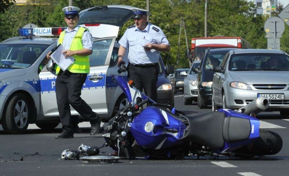  Motocyklista ranny w wypadku.  - Autor: Maciej Kaczanowski