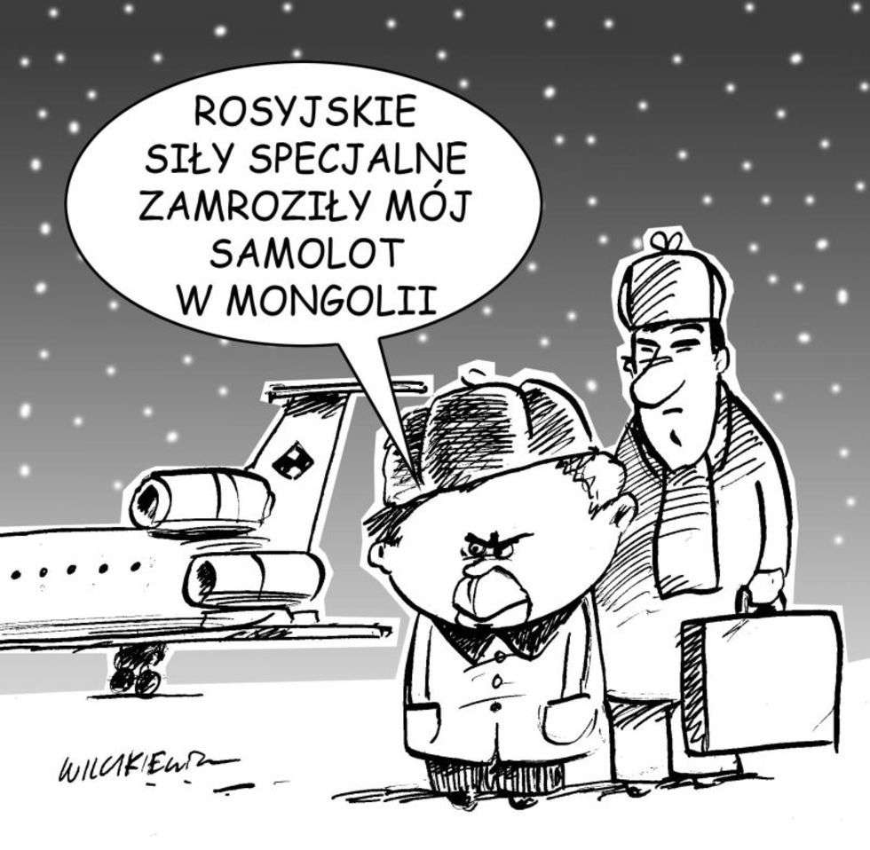  W Mongolii zamarzl samolot prezydenta Lecha Kaczynskiego.