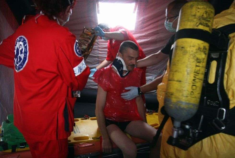  Ćwiczenia służb ratunkowych  (zdjęcie 7) - Autor: Jacek Świerczynski