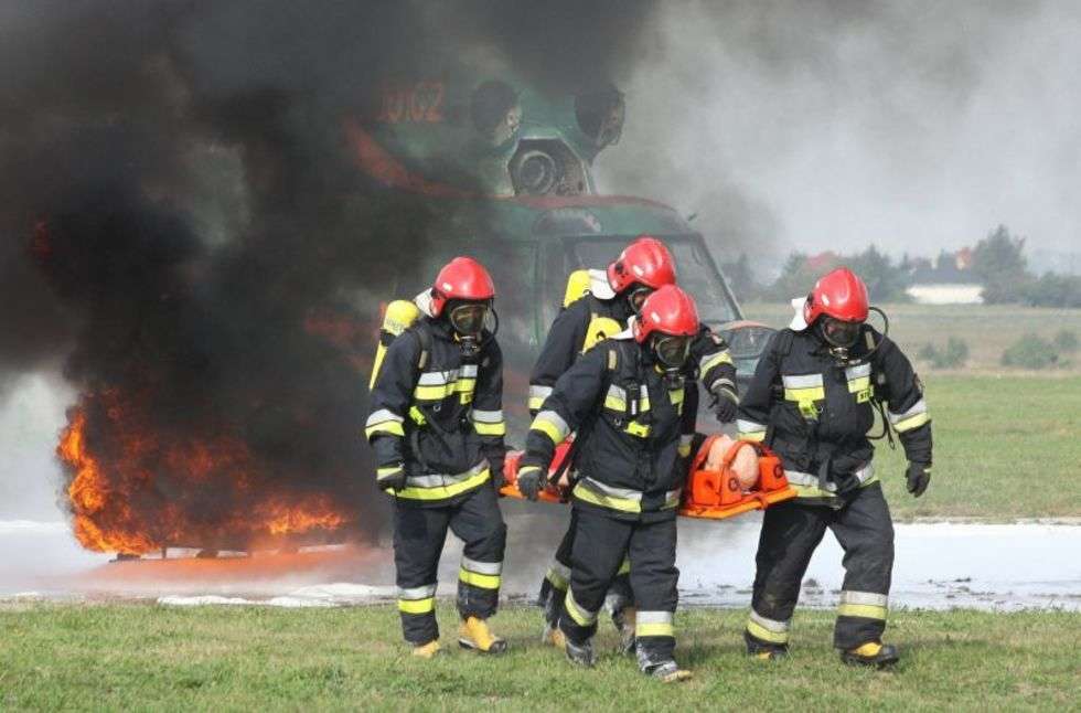  Ćwiczenia ratunkowe w Świdniku. (zdjęcie 2) - Autor: Maciej Kaczanowski