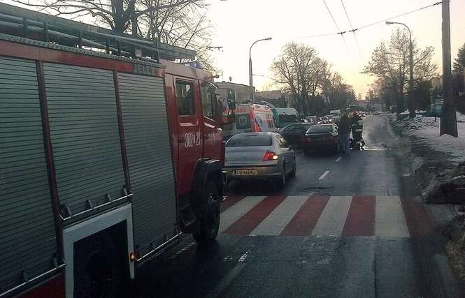 Wypadek na ul. Kunickiego w Lublinie