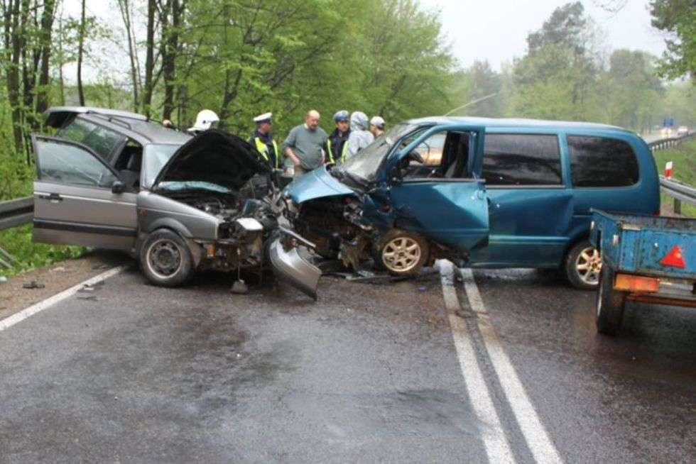  Wypadek w Łabuniach Reformie (zdjęcie 1) - Autor: Krzysztof Wiejak