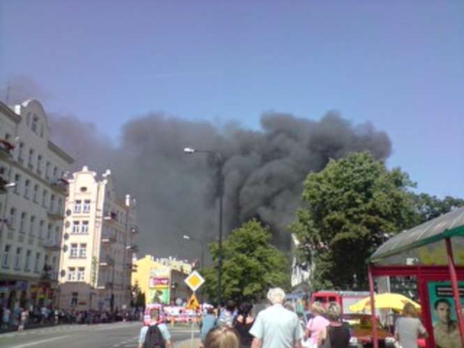 Pożar szpitala przy Radziwiłłowskiej i 3 Maja - zdjęcia Internautów