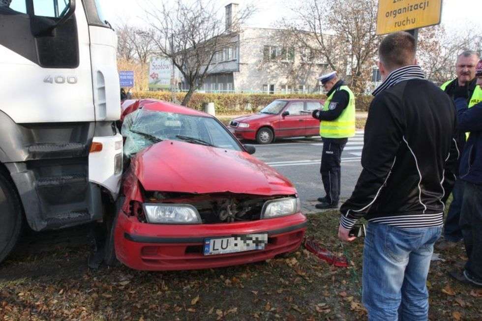  Wypadek przy ul. Związkowej w Lublinie. (zdjęcie 4) - Autor: Maciej Kaczanowski