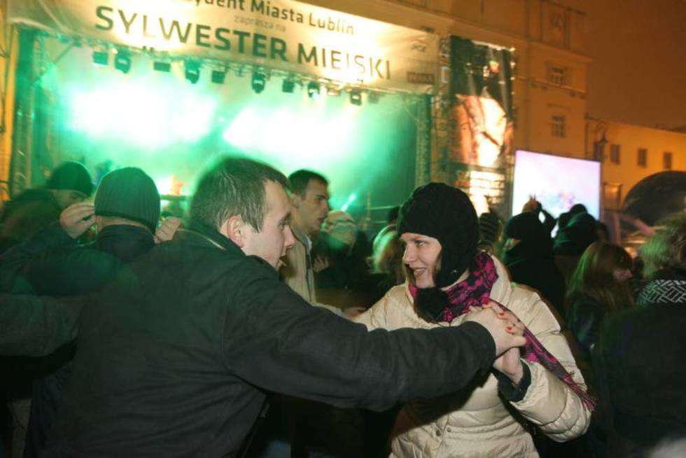 Sylwester 2010 na placu Litewskim w Lublinie: Powitanie 2011 roku