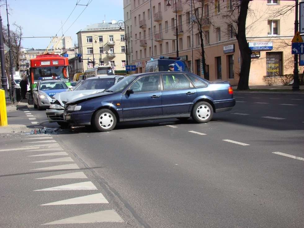  Wypadek na ulicy Lipowej w Lublinie