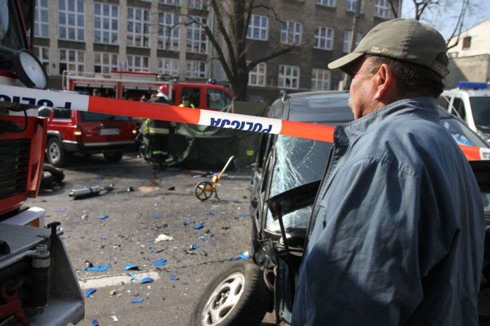  Wypadek na ul. Lipowej w Lublinie (zdjęcie 5) - Autor: Maciej Kaczanowski