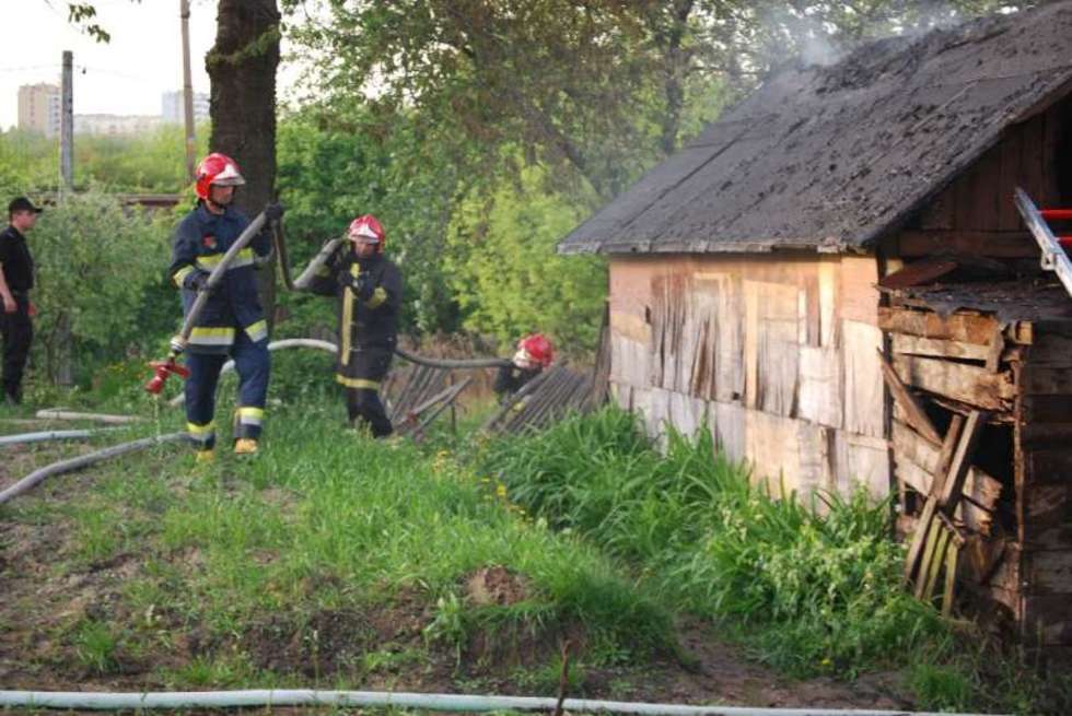  Pozar na ul. Kolo w Lublinie