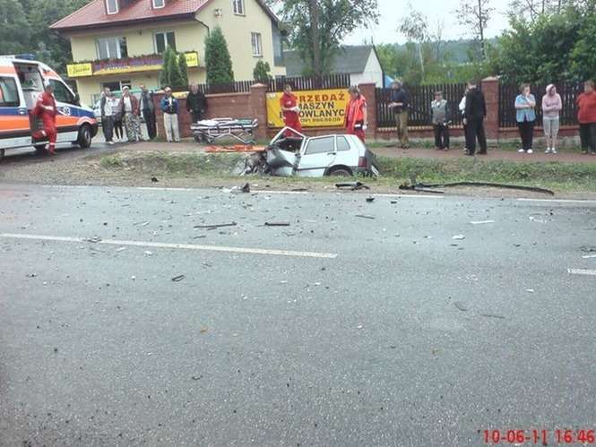 Wypadek w Dobrosławowie - Autor: Internauta