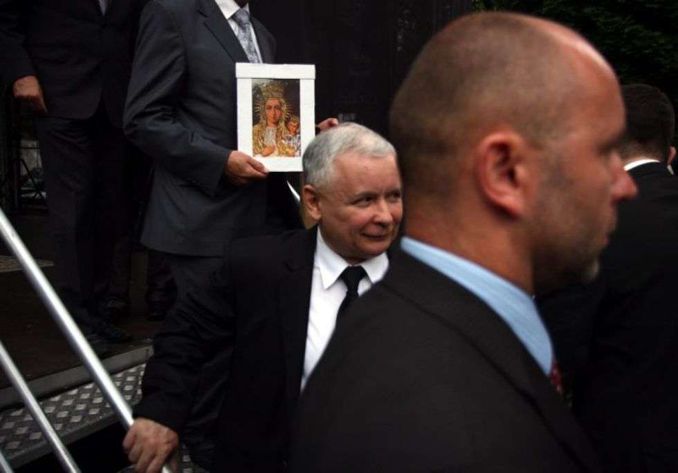  Jarosław Kaczyński w Rybczewicach (zdjęcie 2) - Autor: Jacek Świerczynski