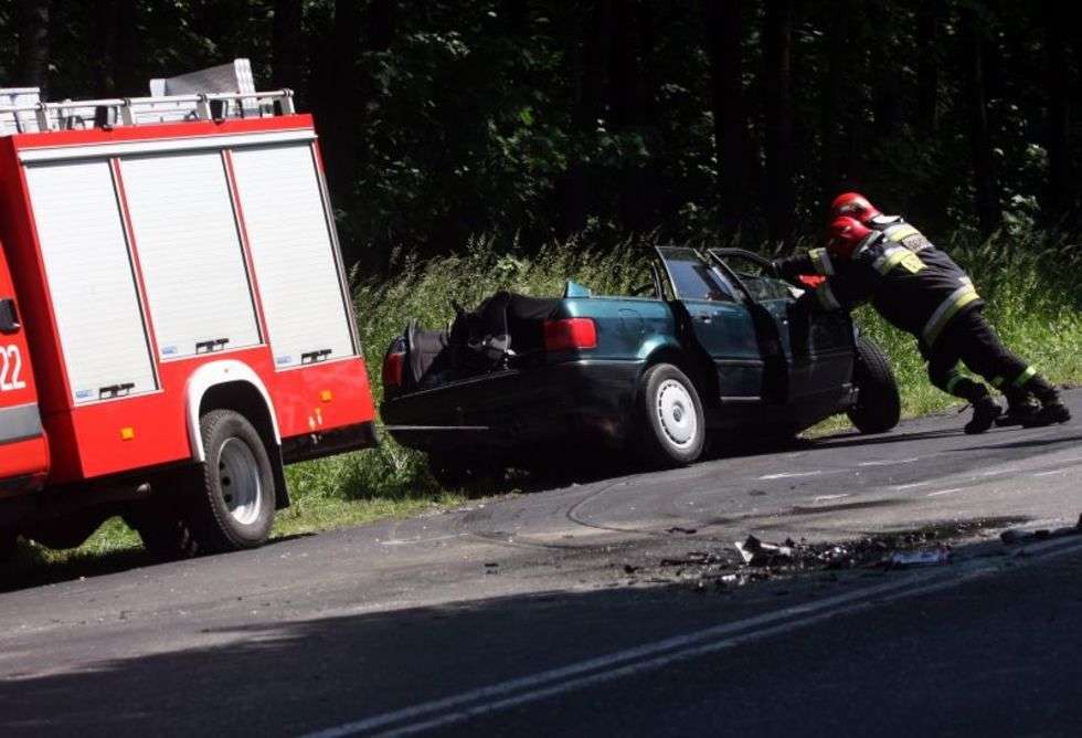  Wypadek w Wandzinie (zdjęcie 1) - Autor: Jacek Świerczynski