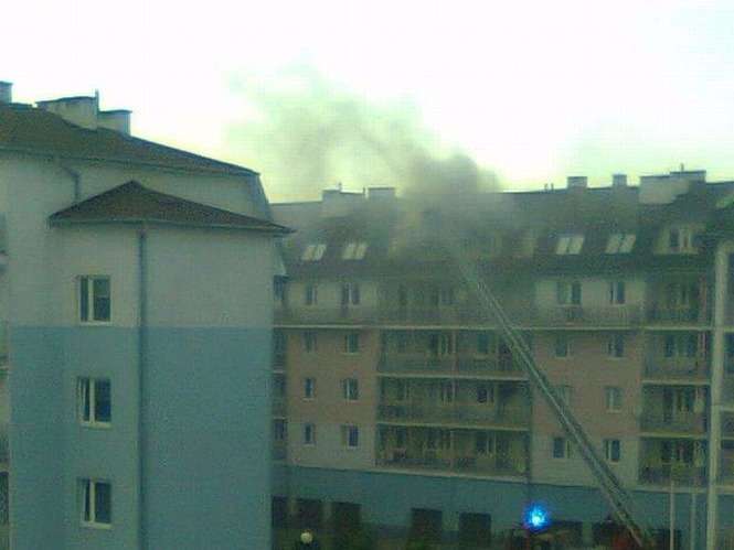 Pożar przy ul. Szafirowej w Lublinie