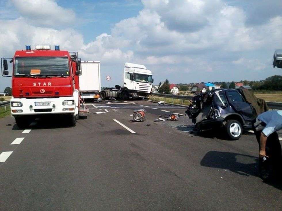  Wypadek w Tuliłowie  - Autor: kpt. Pawel Jakubowicz JRG Miedzyrzec Podlaski