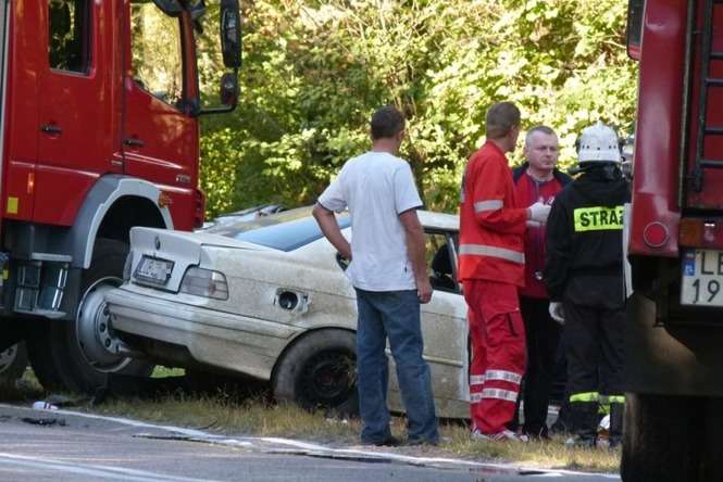 Wypadek w miejscowości Zagrody koło Goraja - Autor: Internauta Grzegorz