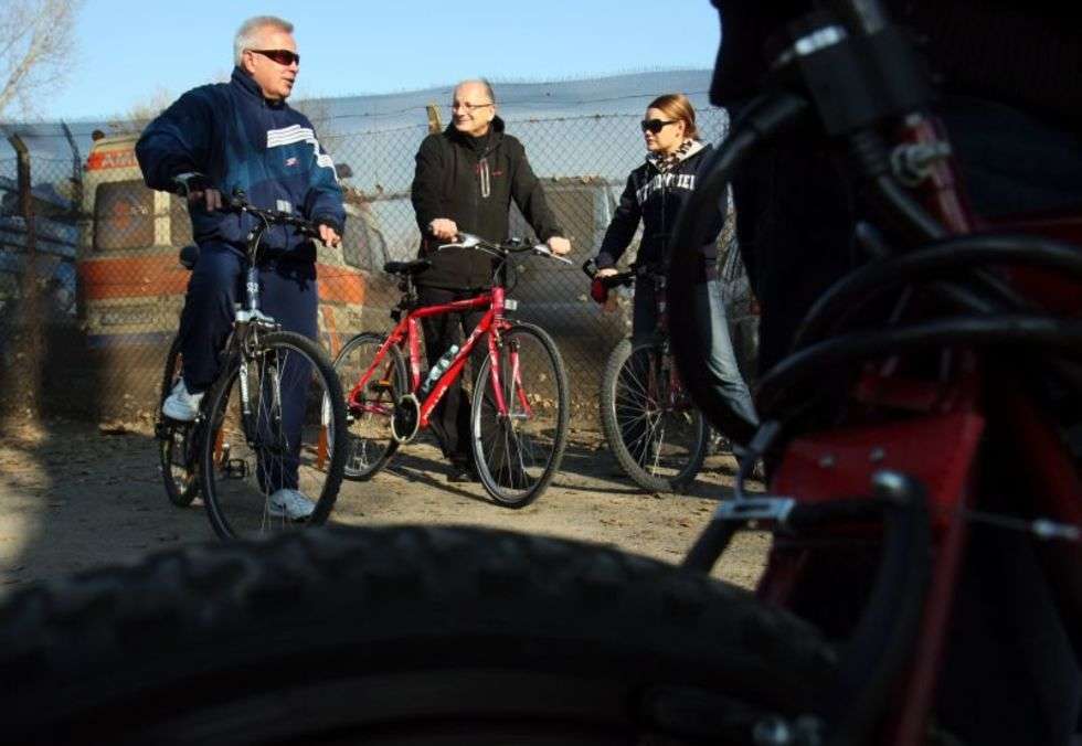  Prezydent Żuk na rowerze (zdjęcie 3) - Autor: Jacek Świerczynski
