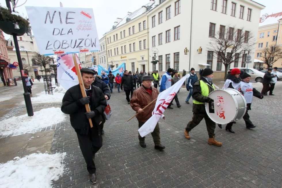  Związkowcy wyszli na ulice Lublina (zdjęcie 9) - Autor: Wojciech Nieśpiałowski