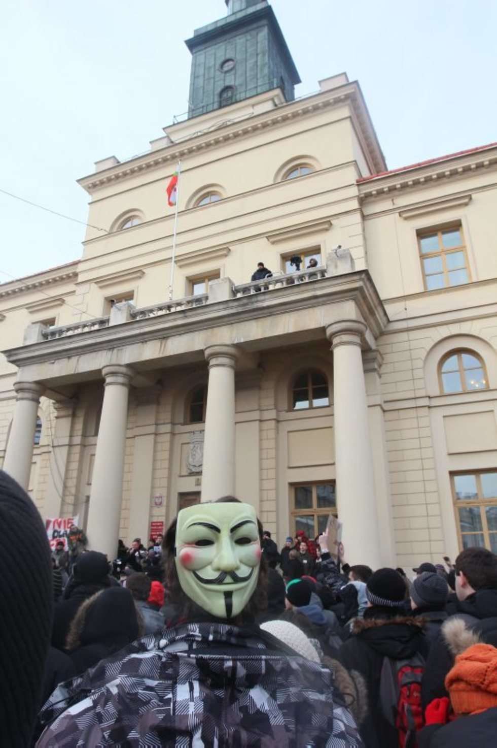  Protest przeciwko ACTA przed Ratuszem w Lublinie  - Autor: Wojciech Nieśpiałowski