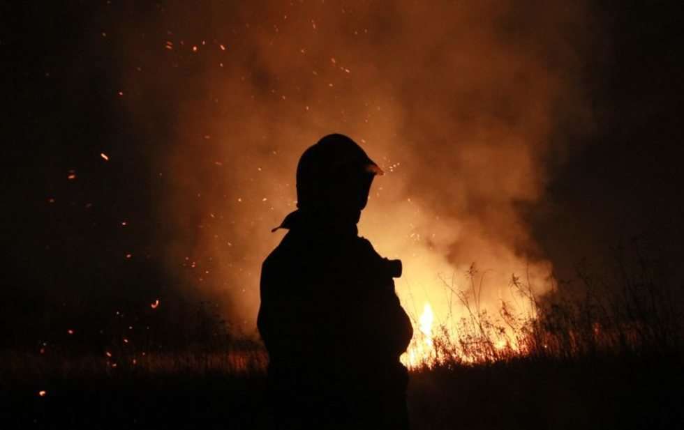  Pożar traw na górkach czechowskich (zdjęcie 10) - Autor: Wojciech Nieśpiałowski