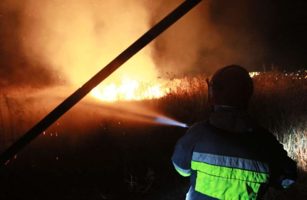  Pożar traw na górkach czechowskich (zdjęcie 9) - Autor: Wojciech Nieśpiałowski