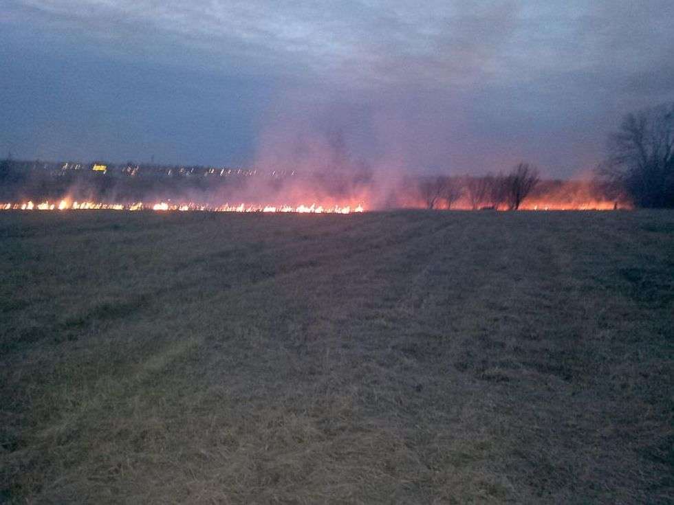  Pożar na polach w okolicy ulicy Dożynkowej i Goździkowej. Godzina kolo 19. Ogień gasił jeden zastęp straży pożarnej.