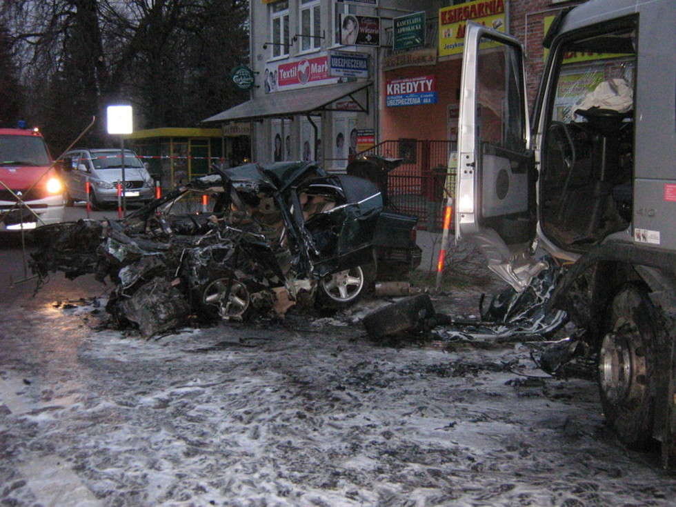  Wypadek w Tomaszowie Lubelskim  - Autor: straż pożarna