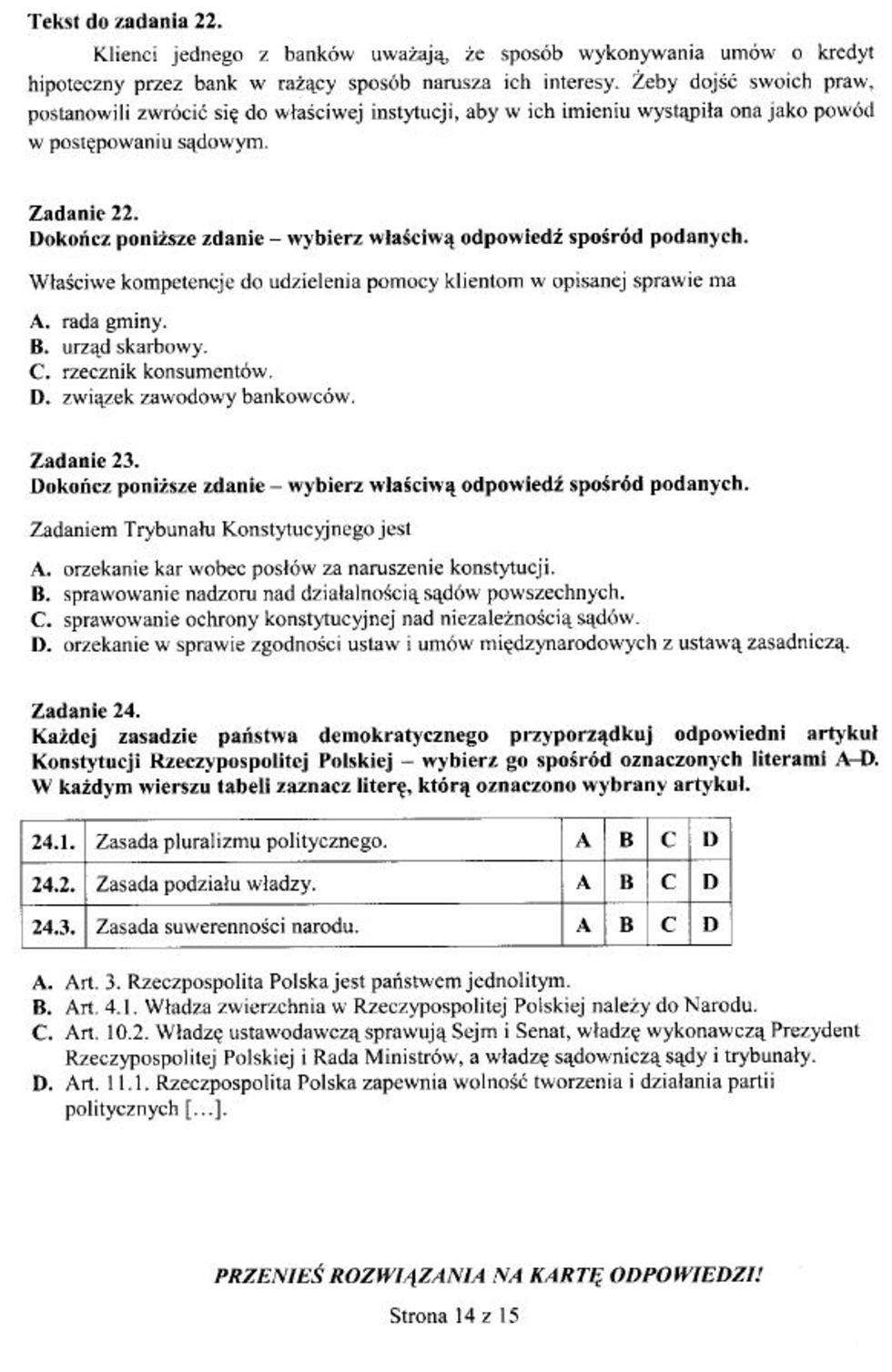  Egzamin gimnazjalny 2012: Arkusze historia i WOS  - Autor: Echodnia