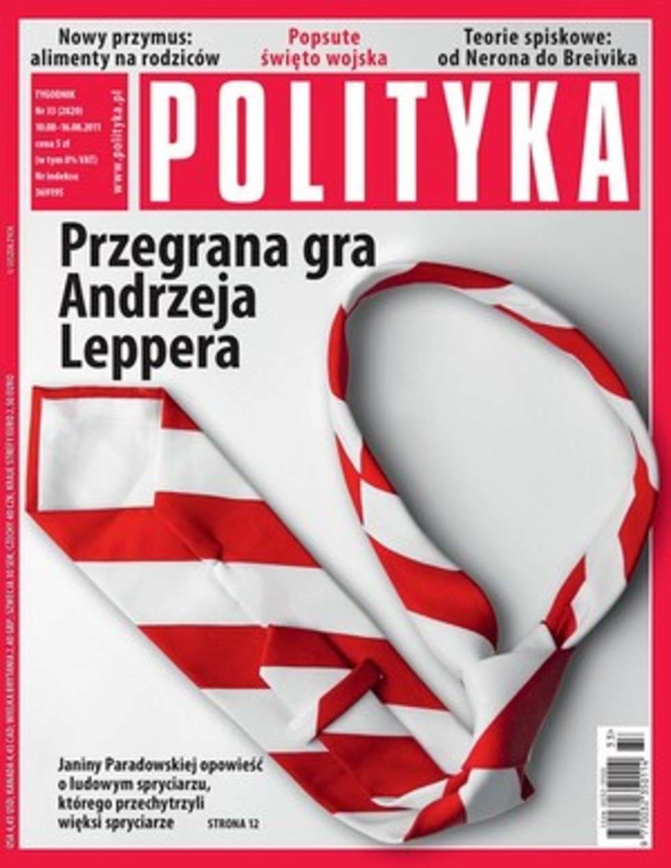  Czasopisma opinii III miejsce: "Polityka" nr 33/2011