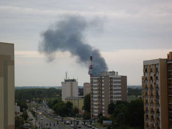 Pożar w składzie budowlanym na ul. Turystycznej