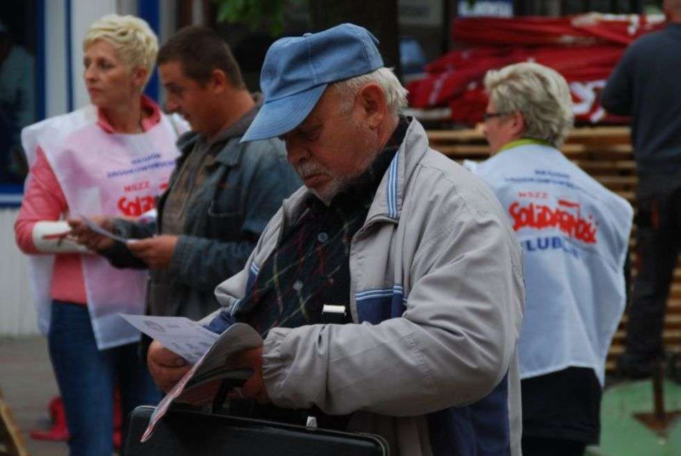  Związkowcy protestowali przeciwko podniesieniu wieku emerytalnego
