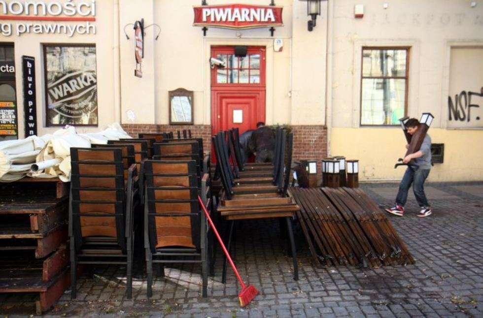  Idzie jesień. Porządki w centrum Lublina  - Autor: Jacek Świerczyński