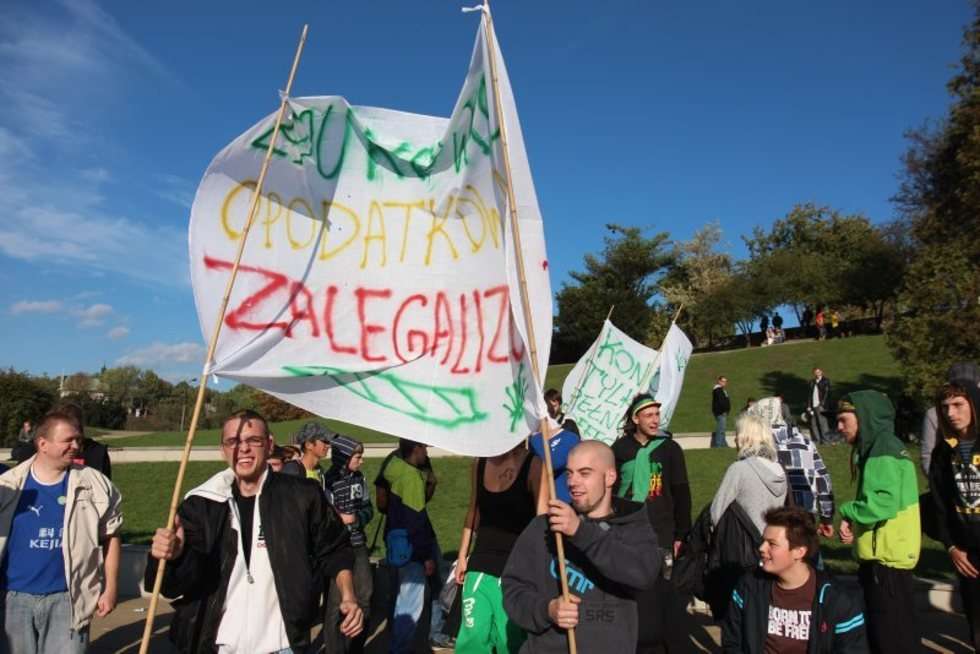  Marsz zwolenników wolnych konopi  (zdjęcie 6) - Autor: Maciej Kaczanowski