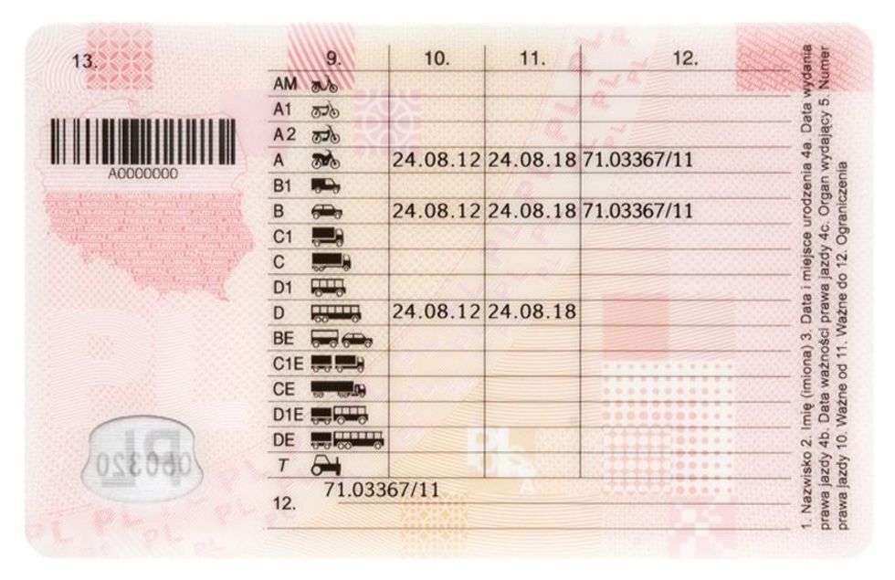  Tak wygląda nowe prawo jazdy (zdjęcie 2) - Autor: Polska Wytwórnia Papierów Wartościowych 