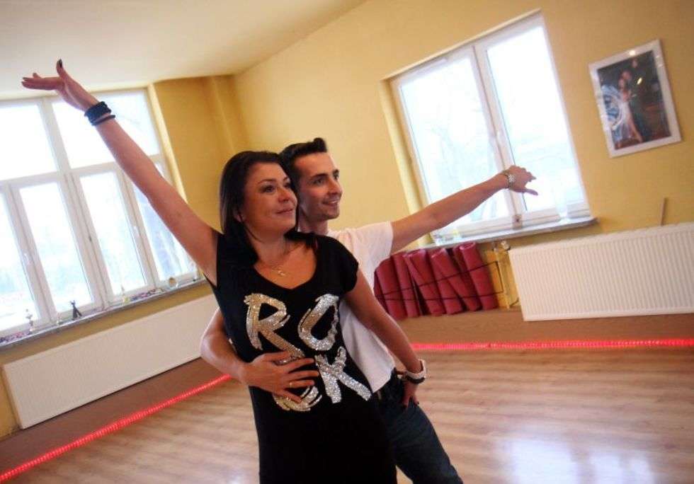  Izabela Byzdra i Grzegorz Siemiński podczas ćwiczeń