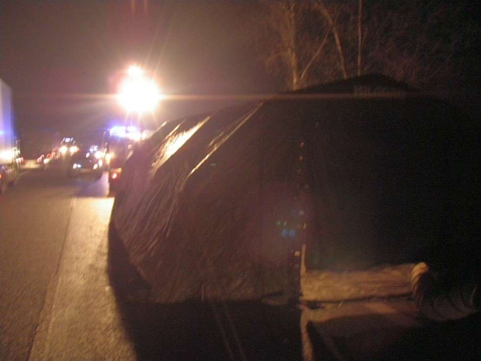  Wypadek autobusu w Cezarynie  - Autor: KP PSP Puławy