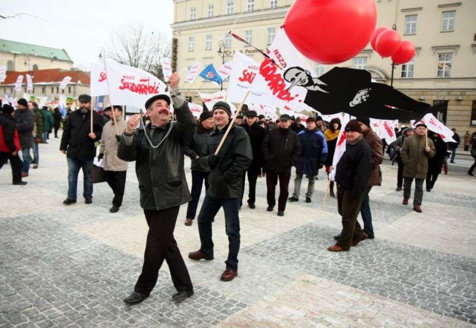  Protest "Solidarności" przeciwko rządowi D.Tuska