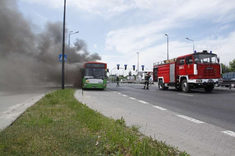  Pożar autobusu MPK w Lublinie (zdjęcie 7) - Autor: Dariusz Semeniuk
