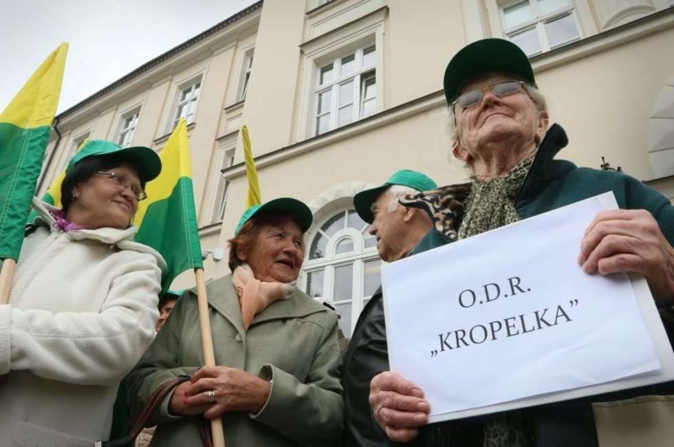  Protest działkowców w Lublinie (zdjęcie 1) - Autor: Wojciech Nieśpiałowski
