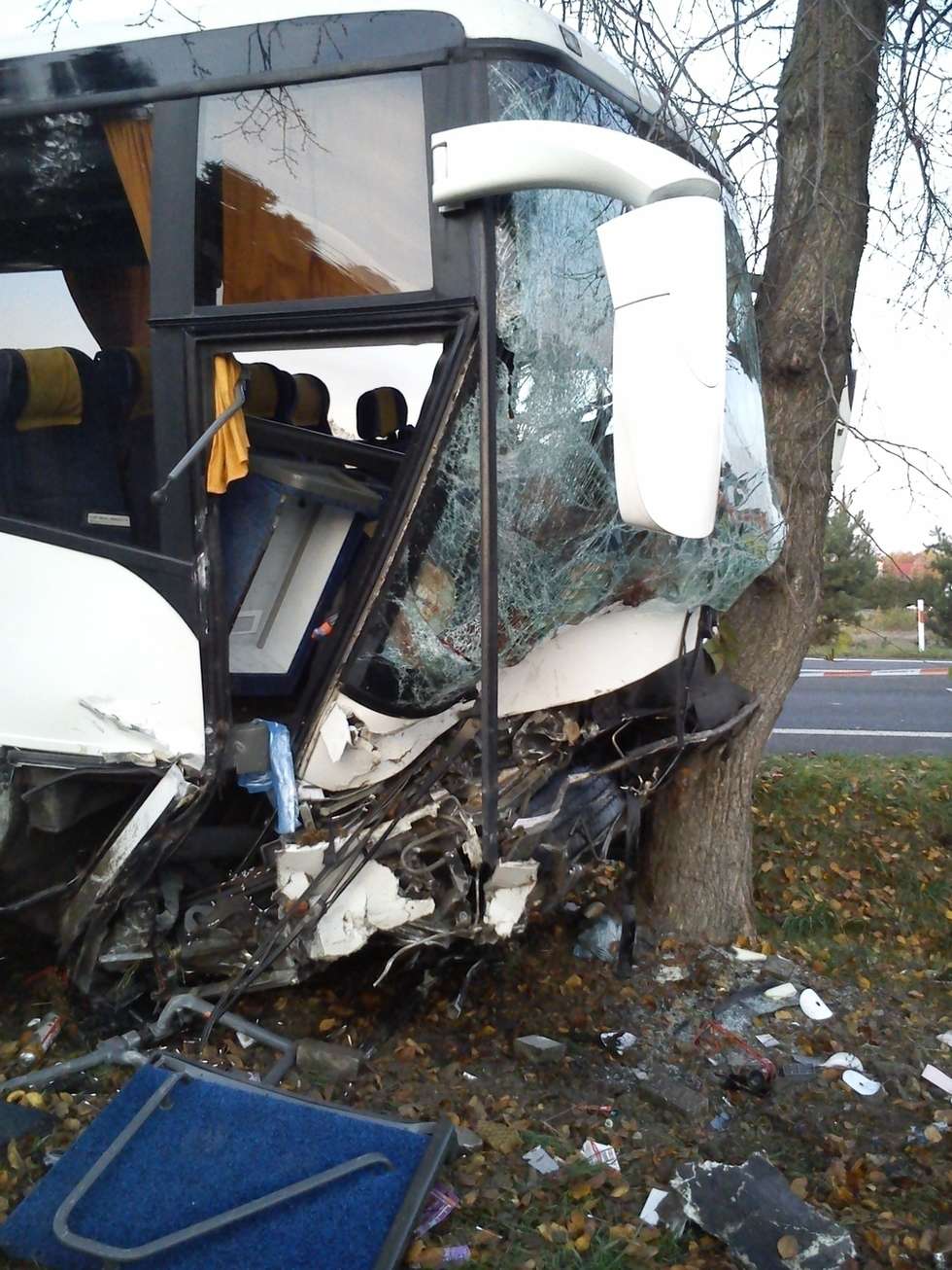  Firlej: Wypadek autobusu z weselnikami (zdjęcie 4) - Autor: Policja