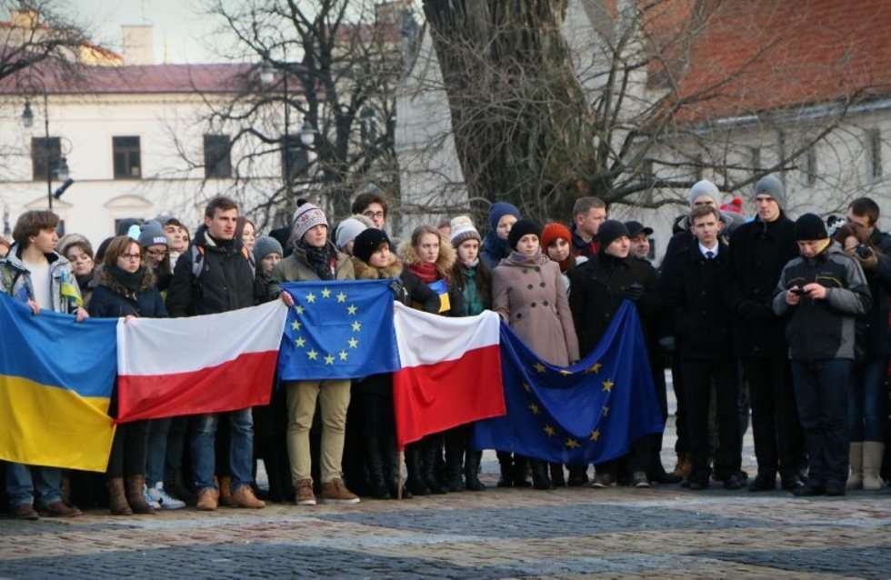  Lublin - marsz poparcia dla Ukraińców (zdjęcie 12) - Autor: Wojciech Nieśpiałowski