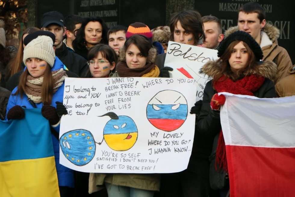  Lublin - marsz poparcia dla Ukraińców (zdjęcie 13) - Autor: Wojciech Nieśpiałowski