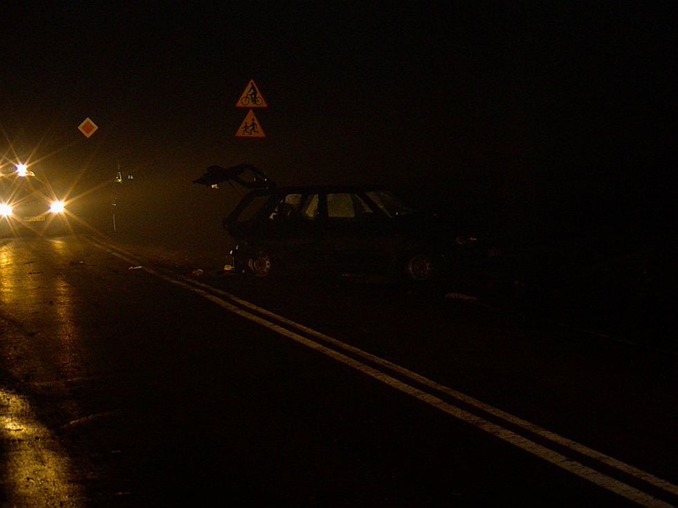  Wypadek w Płouszowicach (zdjęcie 1) - Autor: Łukasz Minkiewicz