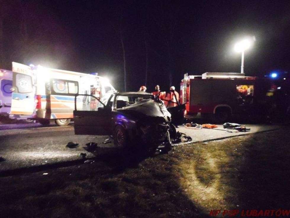  Wypadek w Czerwonce  - Autor: KP PSP Lubartów