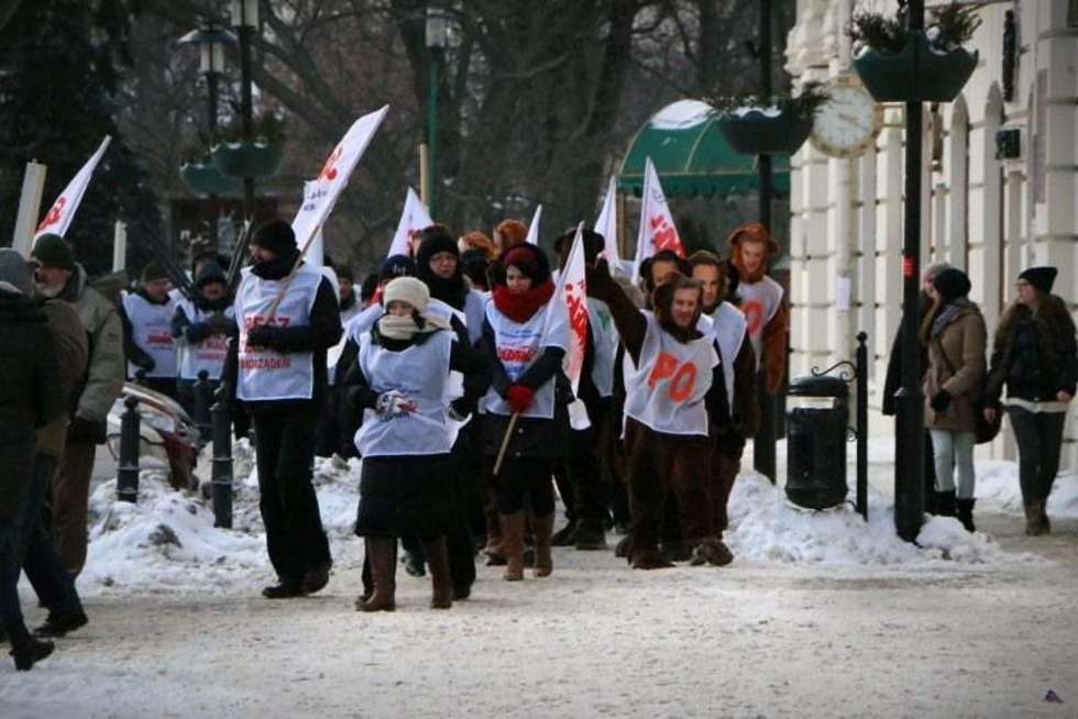  Manifestacja lubelskiej Solidarności (zdjęcie 4) - Autor: Wojciech Nieśpiałowski