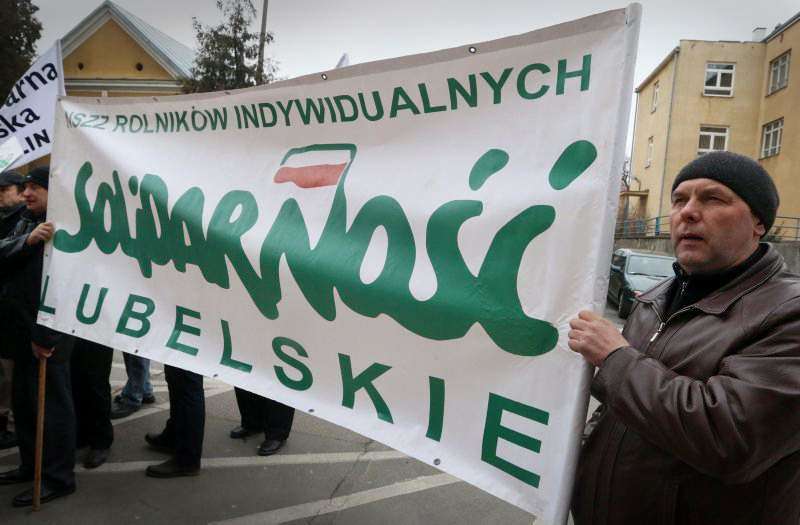 Protest rolników pod UW w Lublinie - Autor: Wojciech Nieśpiałowski