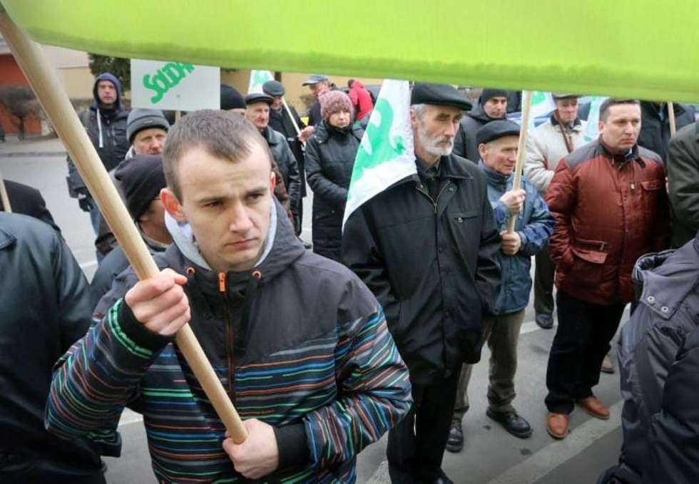  Protest rolników pod UW w Lublinie (zdjęcie 6) - Autor: Wojciech Nieśpiałowski